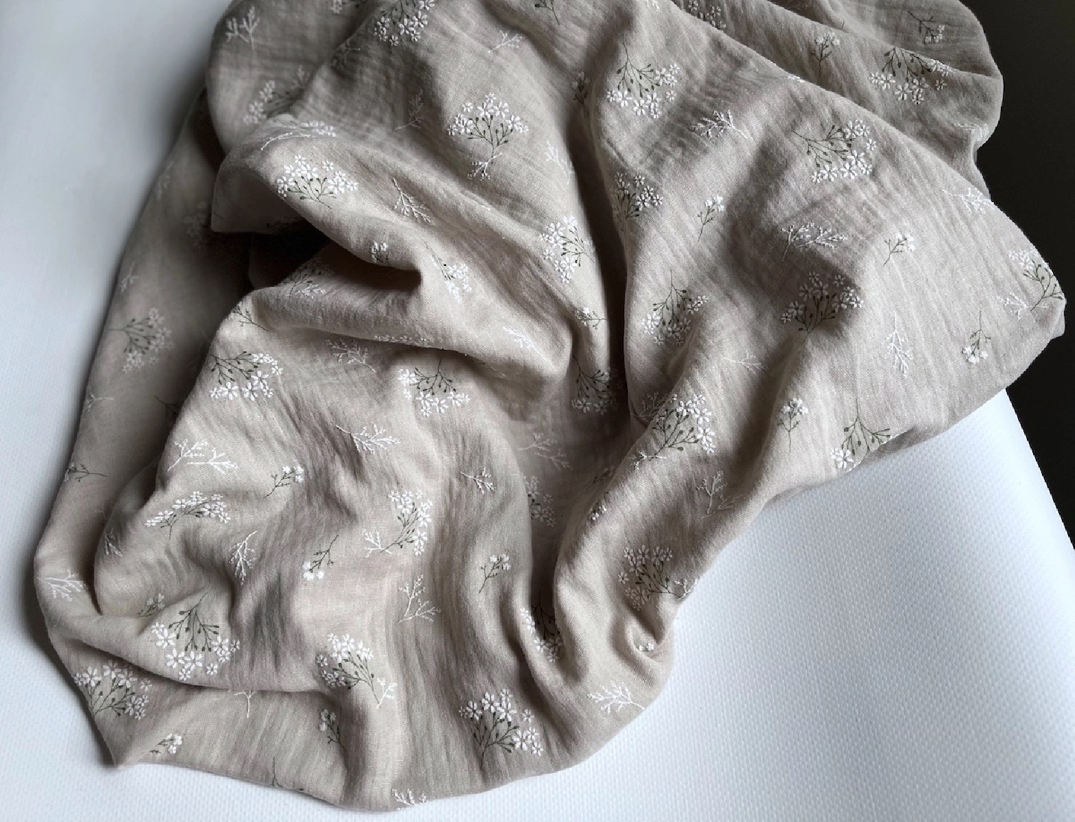 Camomille - Double gaze de coton BIO Pepper motif exclusif