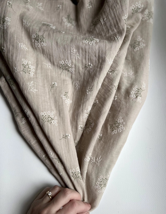 Camomille - Double gaze de coton BIO Pepper motif exclusif