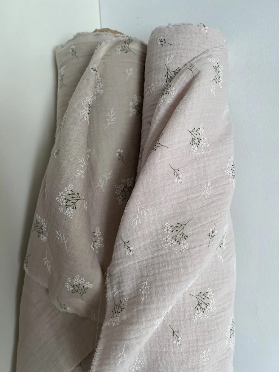 Camomille - Double gaze de coton BIO Pepper motif exclusif