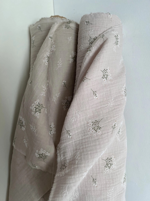 Camomille - Double gaze de coton BIO Pepper motif exclusif