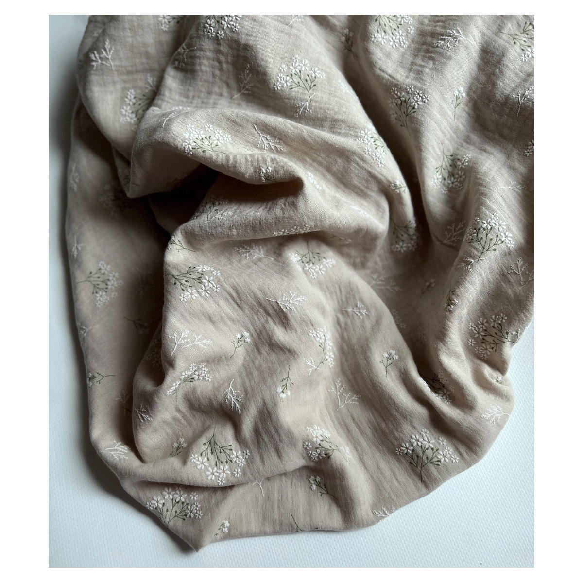 Camomille - Double gaze de coton BIO Pepper motif exclusif