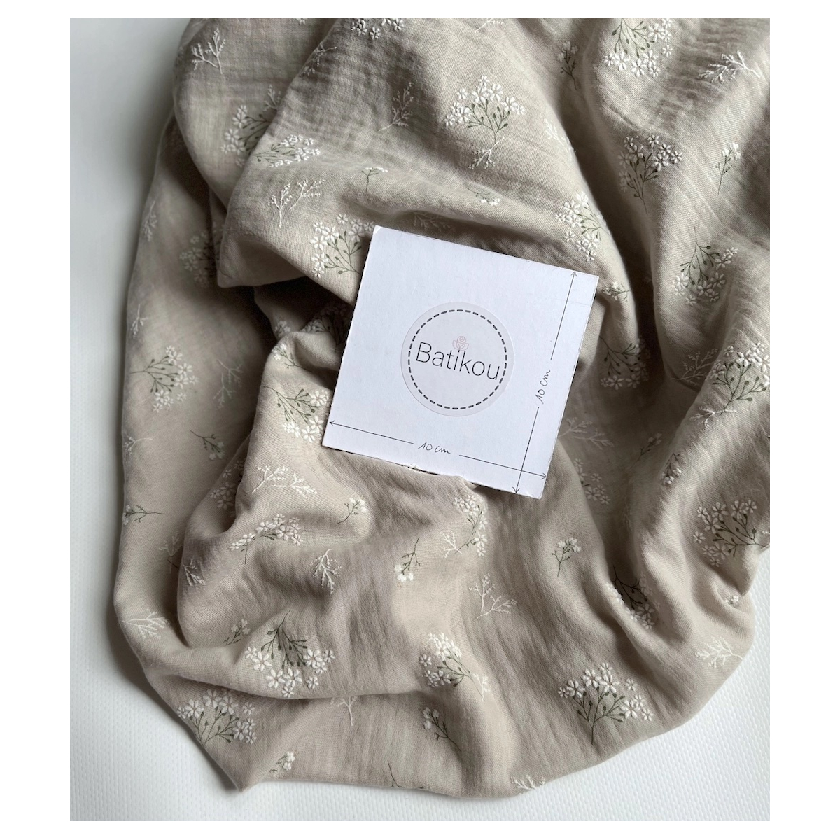 Camomille - Double gaze de coton BIO Pepper motif exclusif