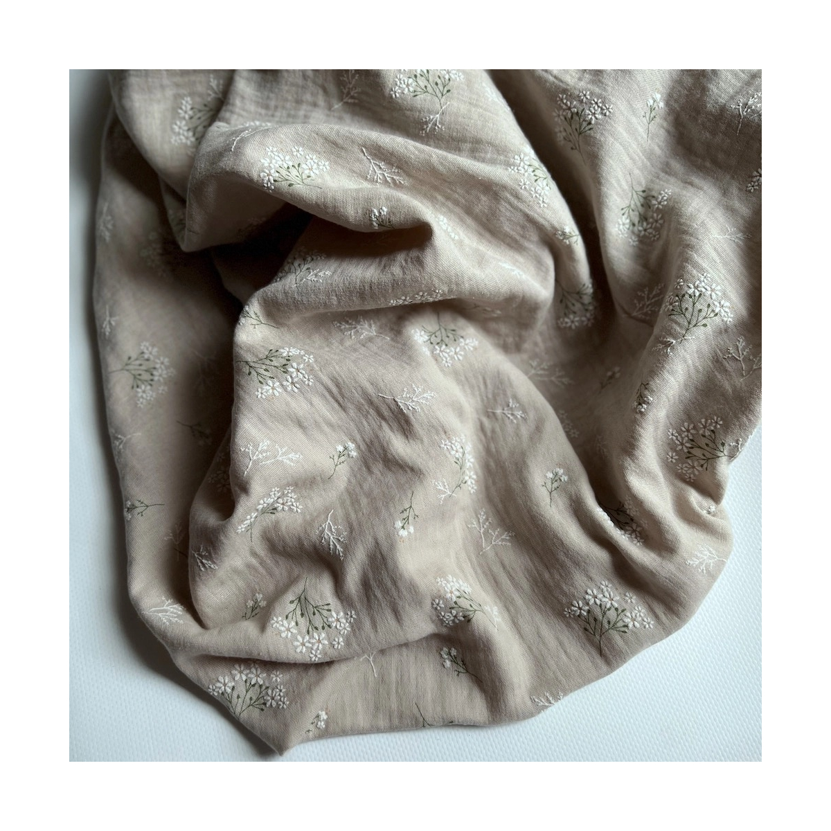 Camomille - Double gaze de coton BIO Pepper motif exclusif