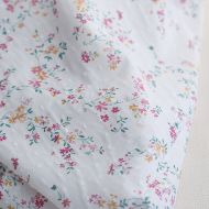 Coline - Plumetis de coton imprimé fleuri menthe et rose