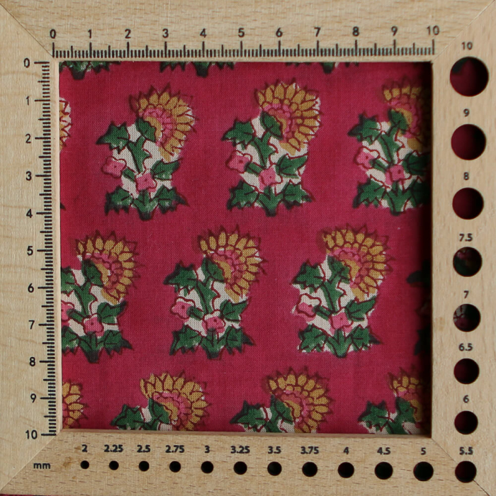 Sharmila B - Tissu indien en coton imprimé main Hand Block