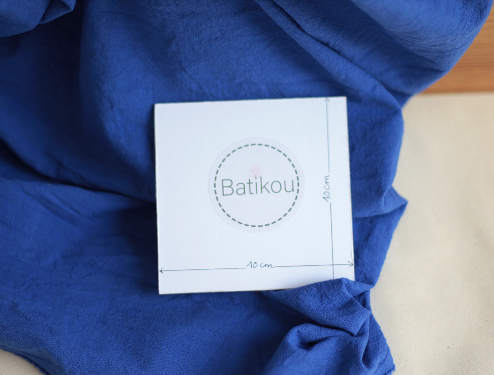 Coton lavé bio coloris bleu cobalt