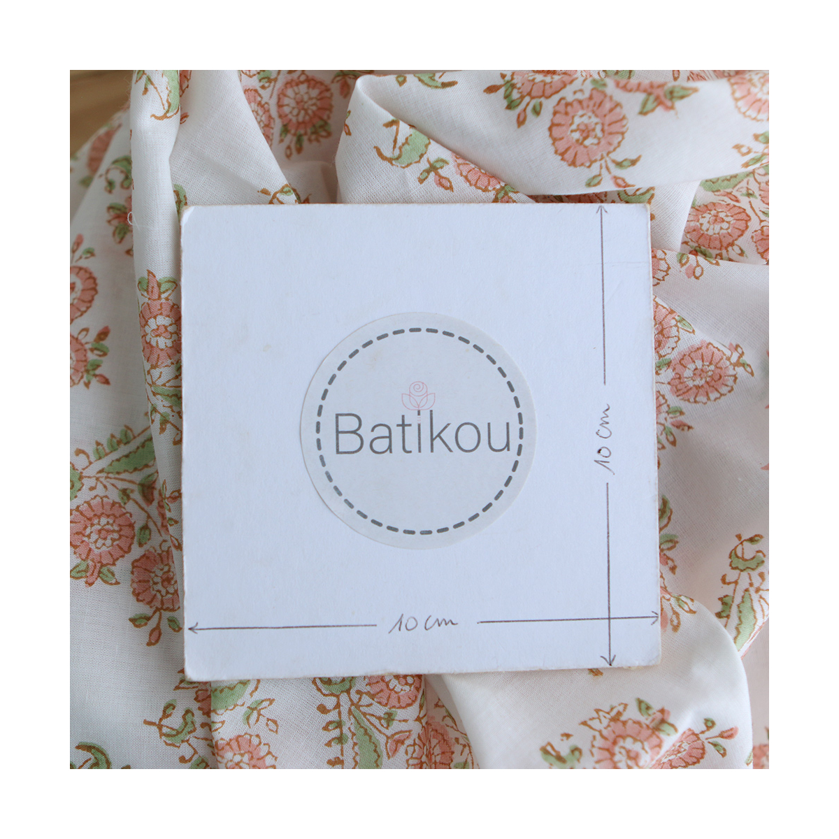 Anika - Tissu indien coton hand block traditionnel