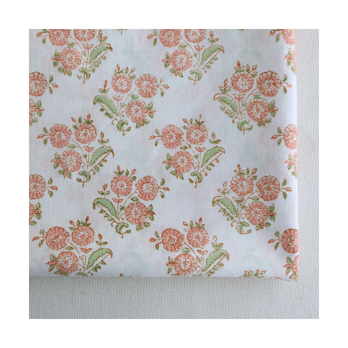 Anika - Tissu indien coton hand block traditionnel