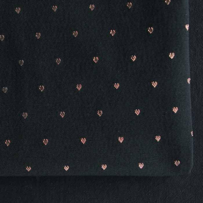 Reddia - Tissu Brocart jacquard bleu marine / doré made in France