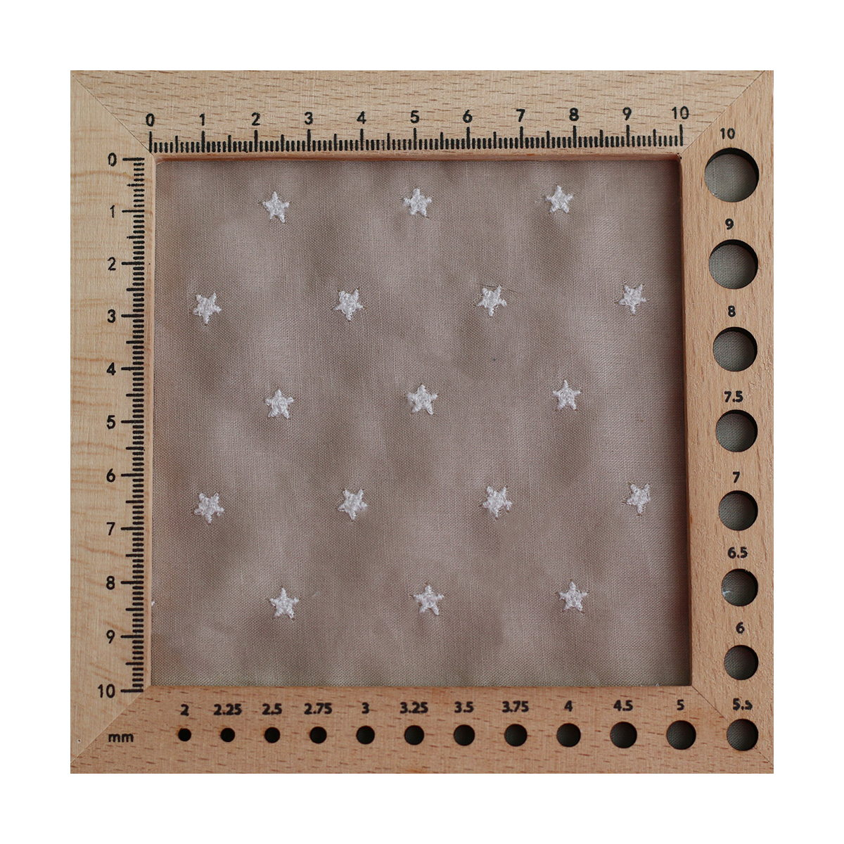 copy of Voile de coton organique broderies bleu