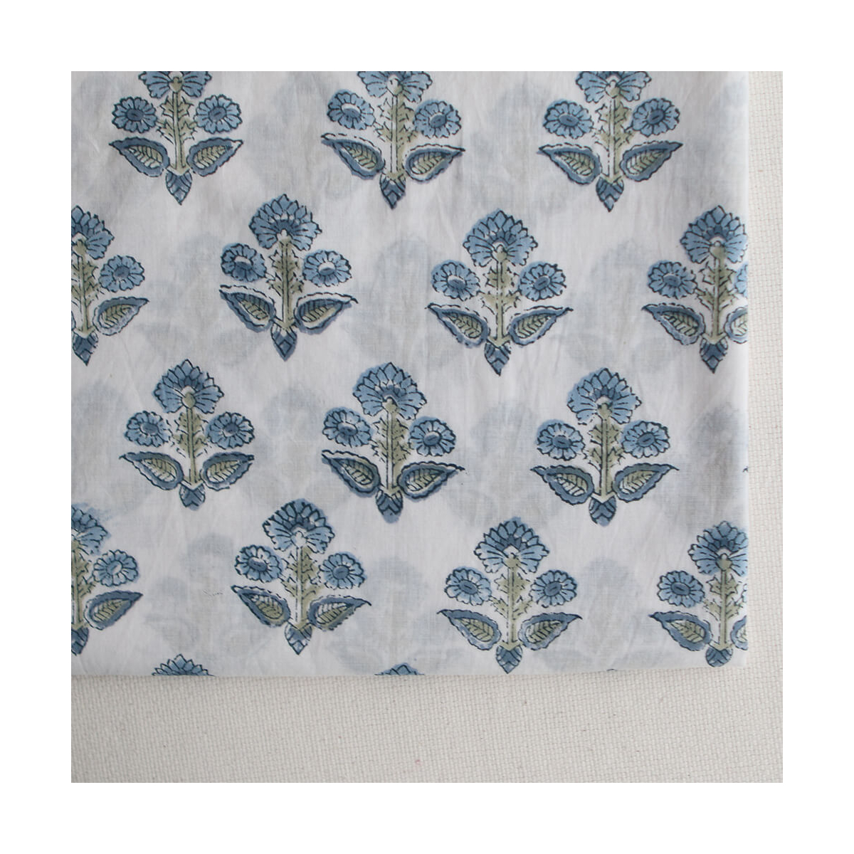 Tara B - Tissu indien en coton imprimé main Hand Block