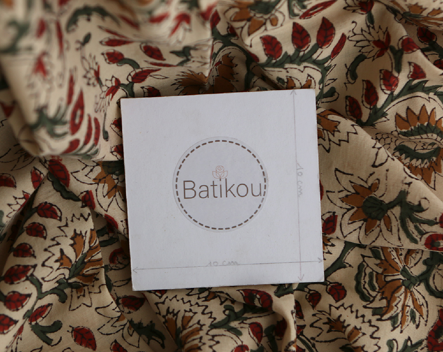 Nisha - Tissu indien coton hand block traditionnel