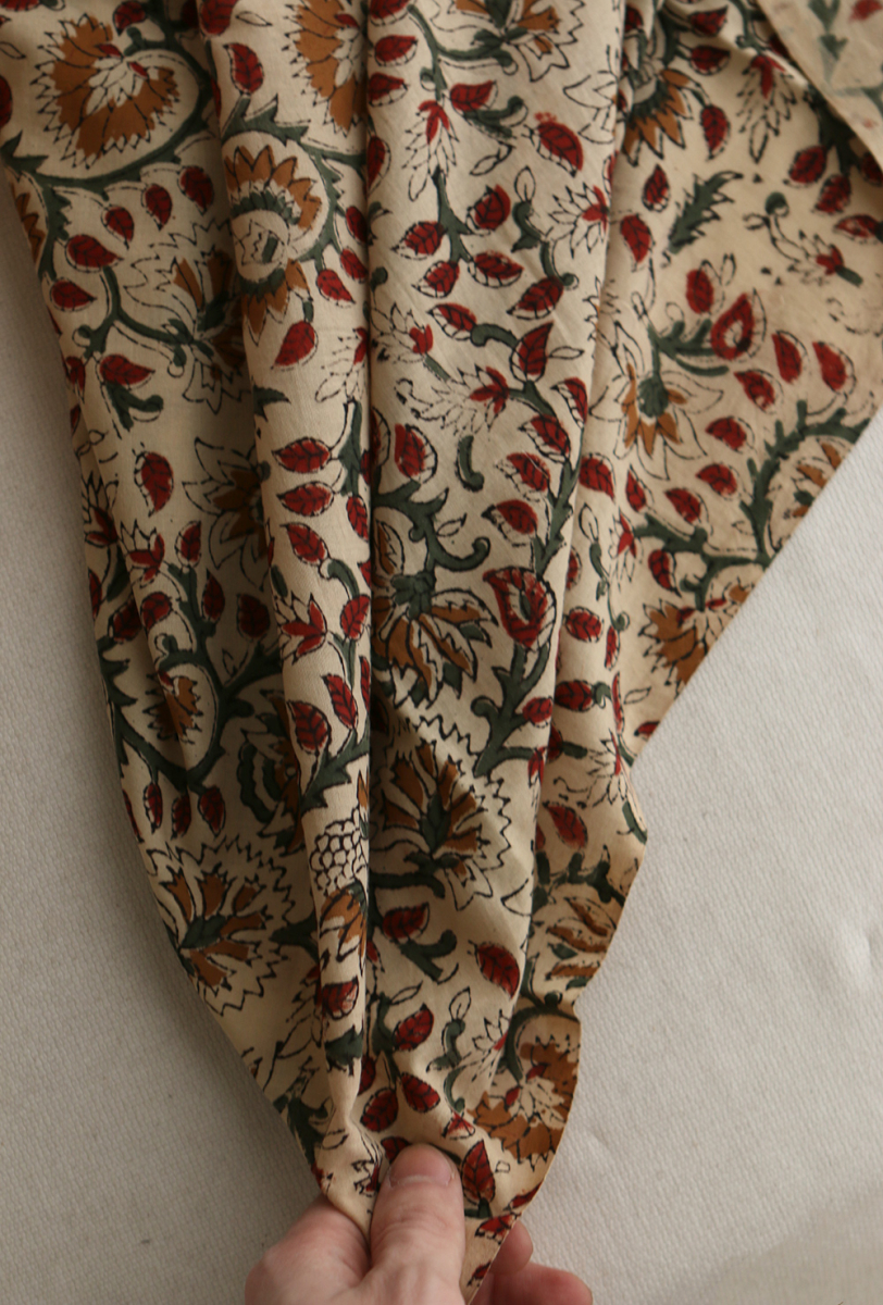 Nisha - Tissu indien coton hand block traditionnel