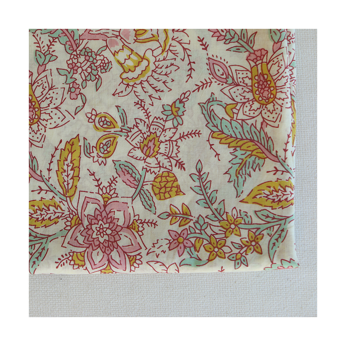 Naveen - Tissu indien coton hand block traditionnel