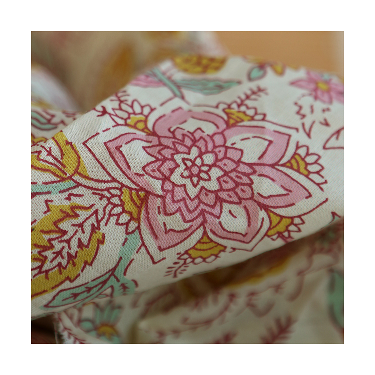 Naveen - Tissu indien coton hand block traditionnel