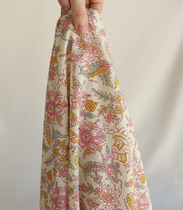 Naveen - Tissu indien coton hand block traditionnel