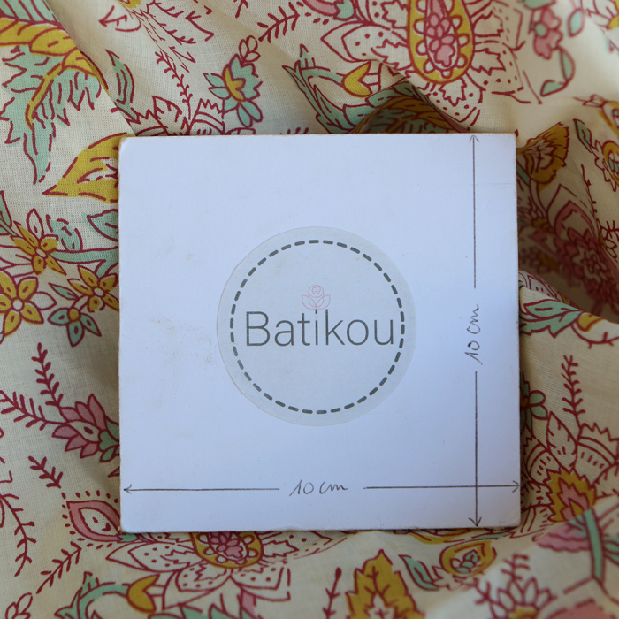 Naveen - Tissu indien coton hand block traditionnel