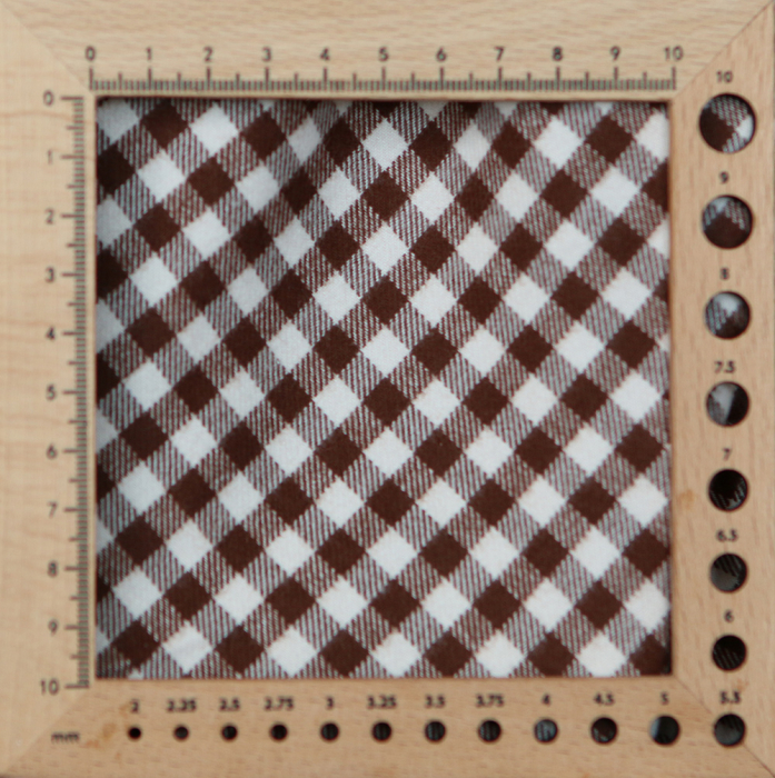 Gary - Coton gratté organique tissage vichy marron