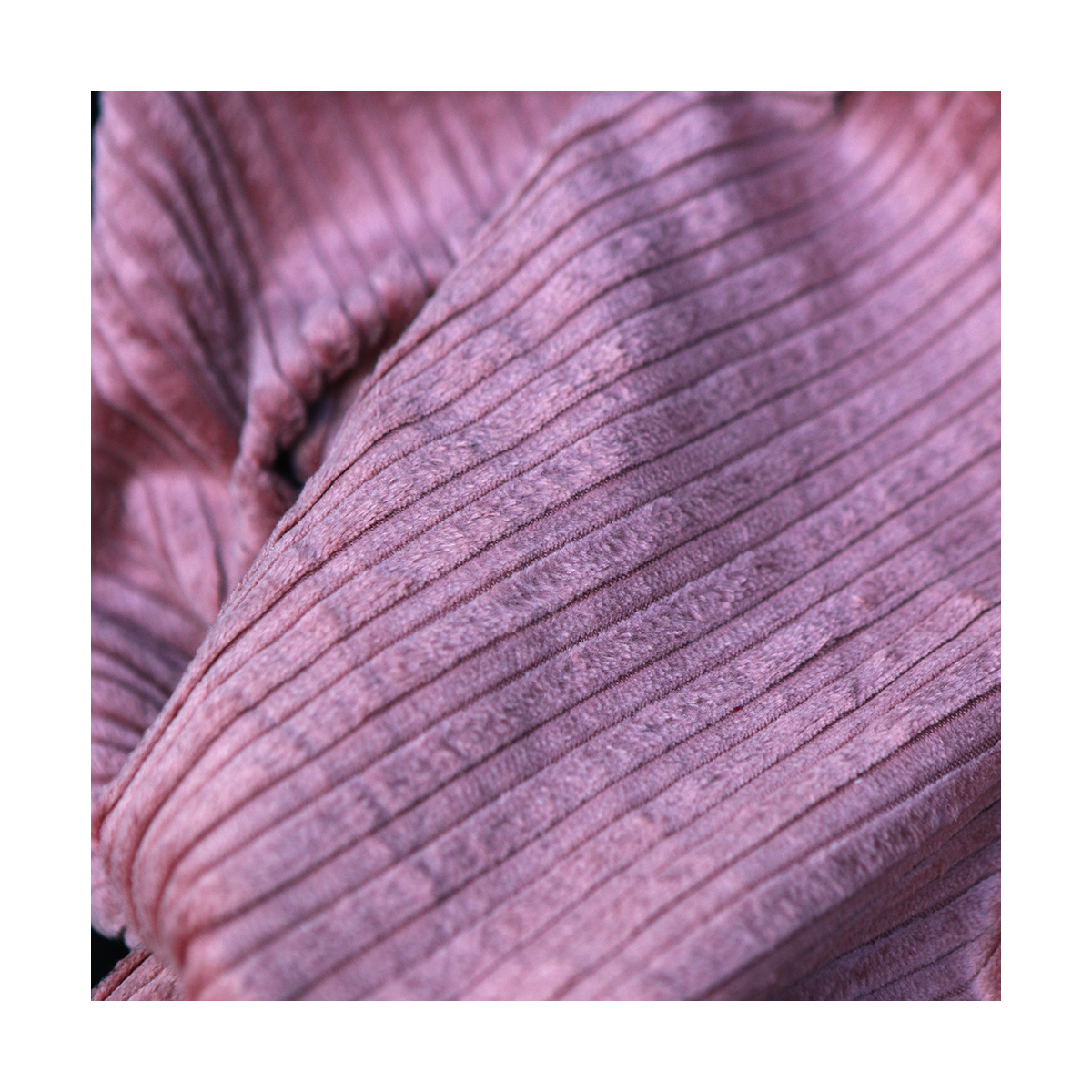 Velours très grosses côtes coton organique coloris vieux rose