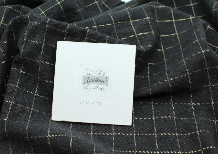 Tissu sergé de coton gratté organique imprimé tartan 2