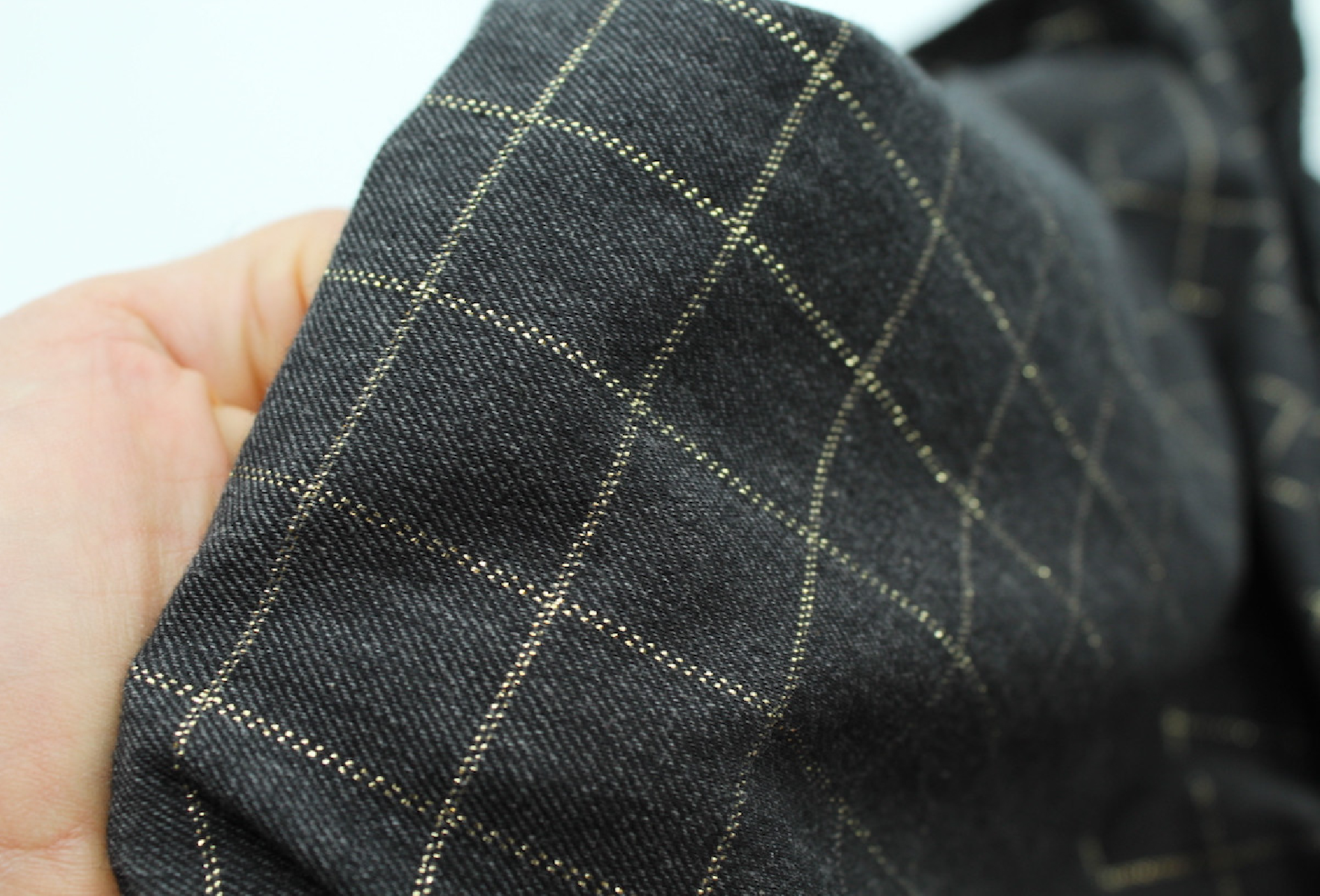 Tissu sergé de coton gratté organique imprimé tartan