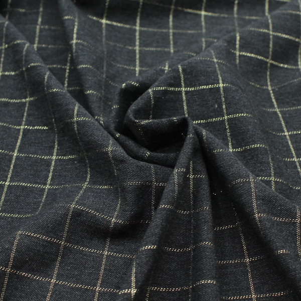 Tissu sergé de coton gratté organique imprimé tartan