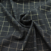 Tissu sergé de coton gratté organique imprimé tartan