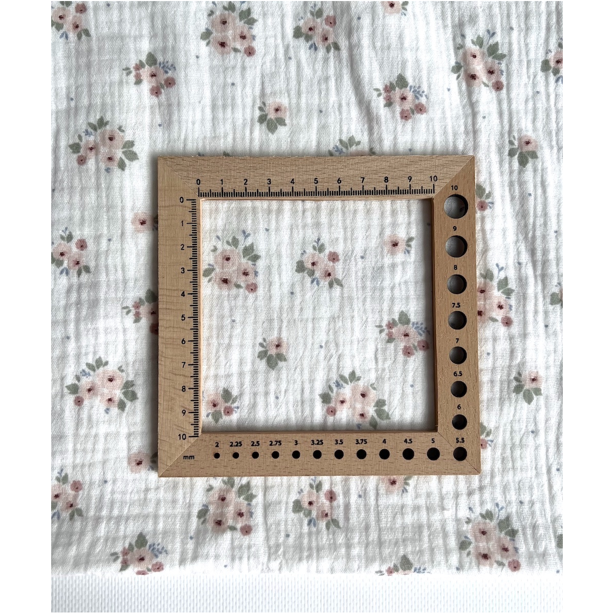 ROZEN - Double gaze de coton BIO blanc motif exclusif