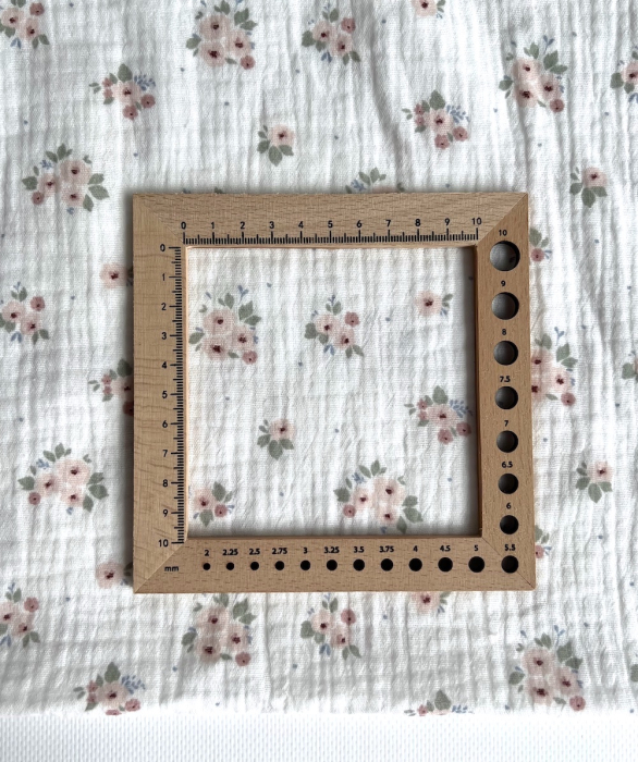 ROZEN - Double gaze de coton BIO blanc motif exclusif