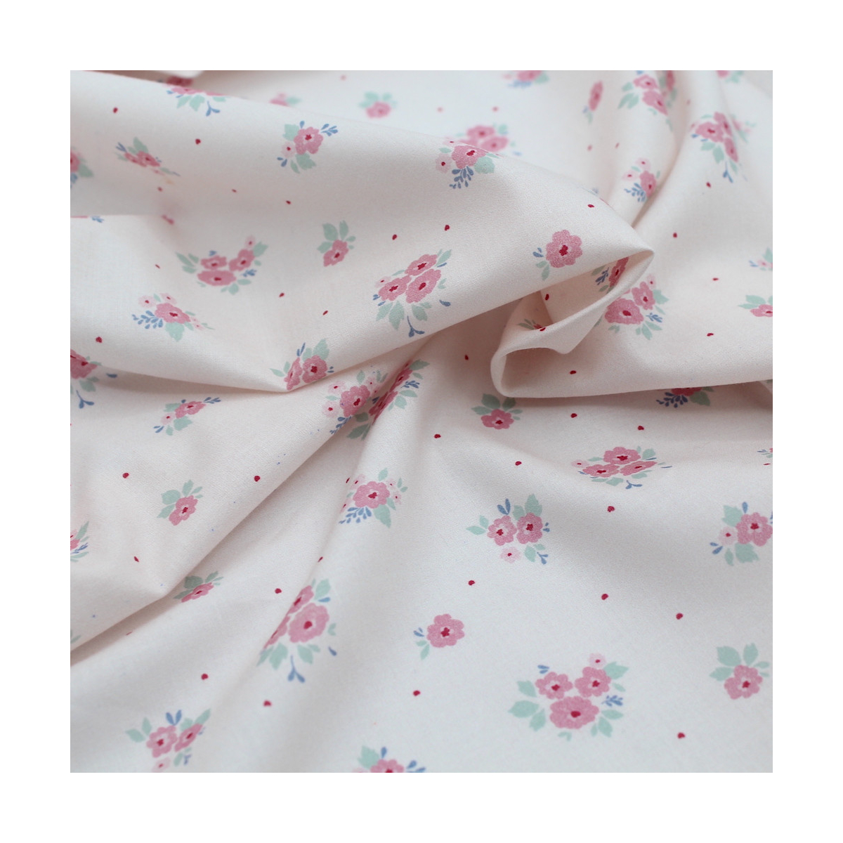 Batiste de coton imprimé exclusif Rozen / SILKYNE