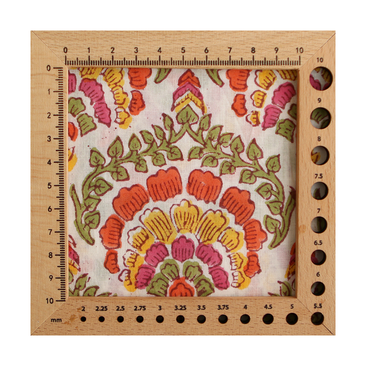 Ravi - Tissu indien coton hand block traditionnel