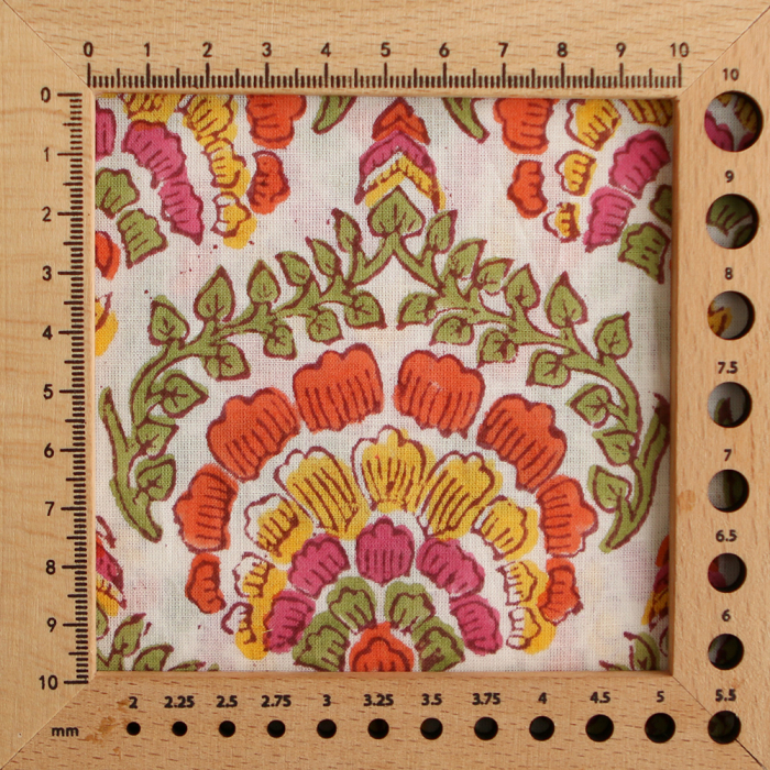 Ravi - Tissu indien coton hand block traditionnel