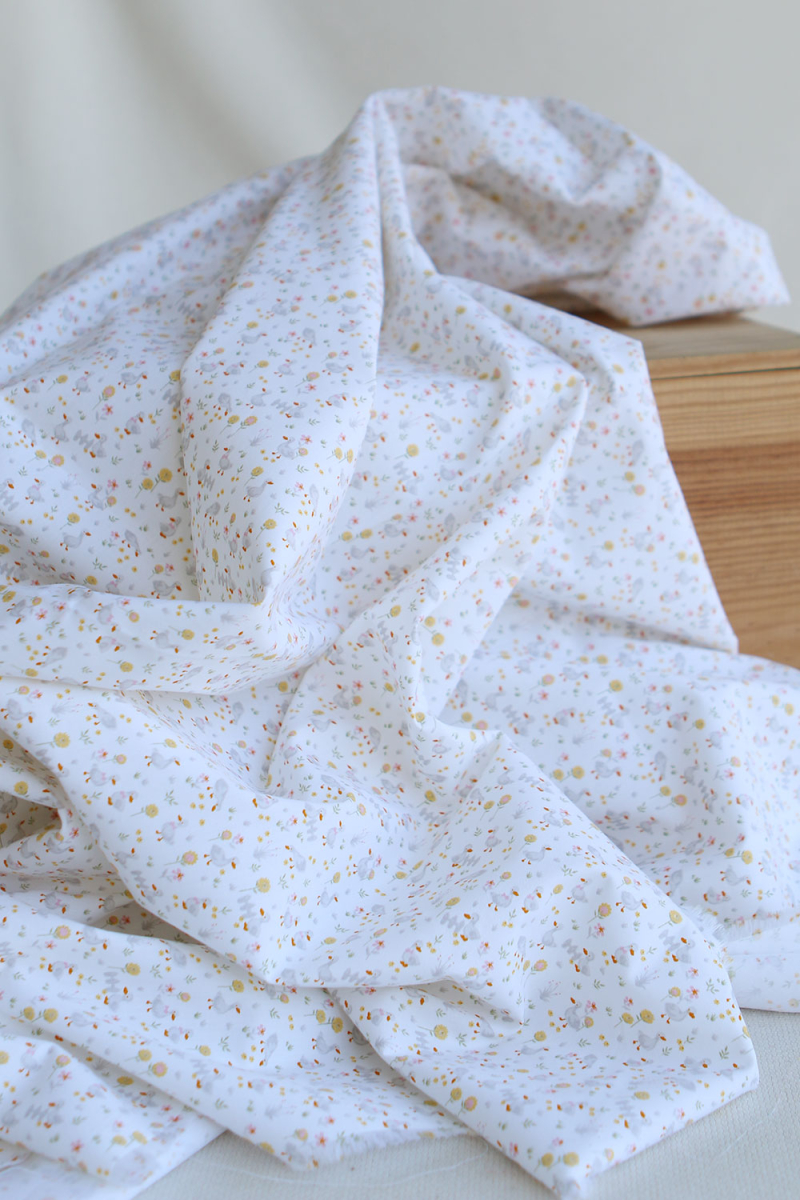 Otis - Popeline de coton BIO imprimé petits canards