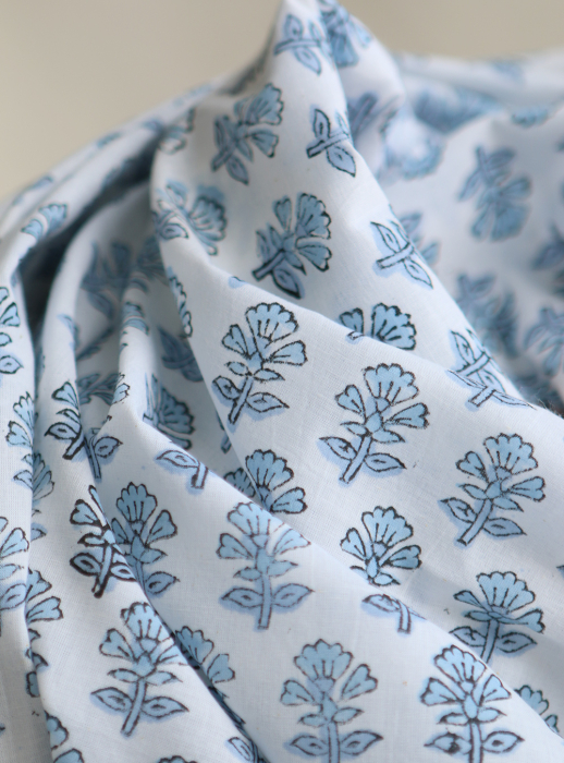 Amayra B - Tissu indien coton hand block traditionnel