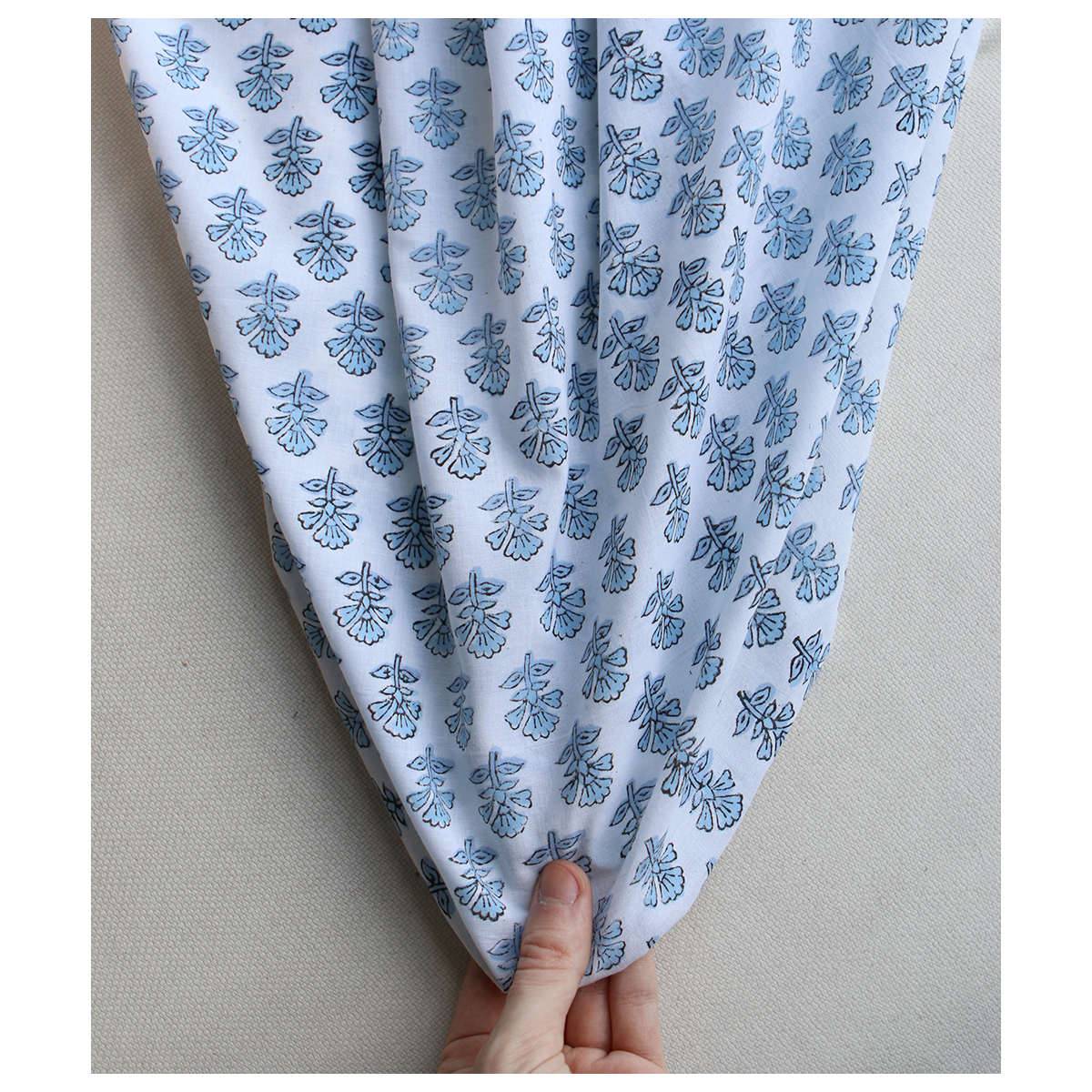 Amayra B - Tissu indien coton hand block traditionnel