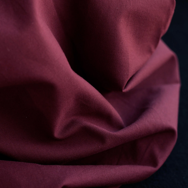 Popeline coton douce qualité SWEET coloris uni bourgogne