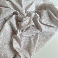 Lola - Batiste de coton bio SILKYNE à imprimé fleuri pastel clair Tissus issus de l'agriculture biologique  - 1