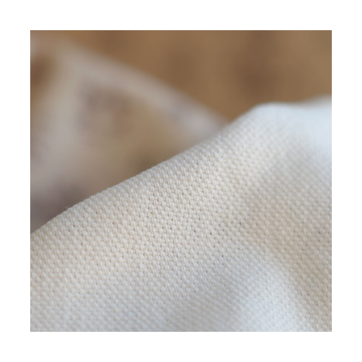 Soumeya - Toile de coton canvas motif exclusif taupe