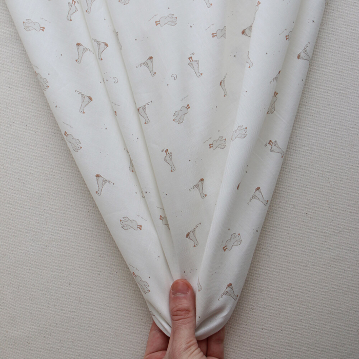 Anatole - Tissu sergé / twill fin coton organique imprimé petites oies