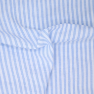 Coton gaufré à rayures coloris bleu clair Qualité Oeko-tex - 1