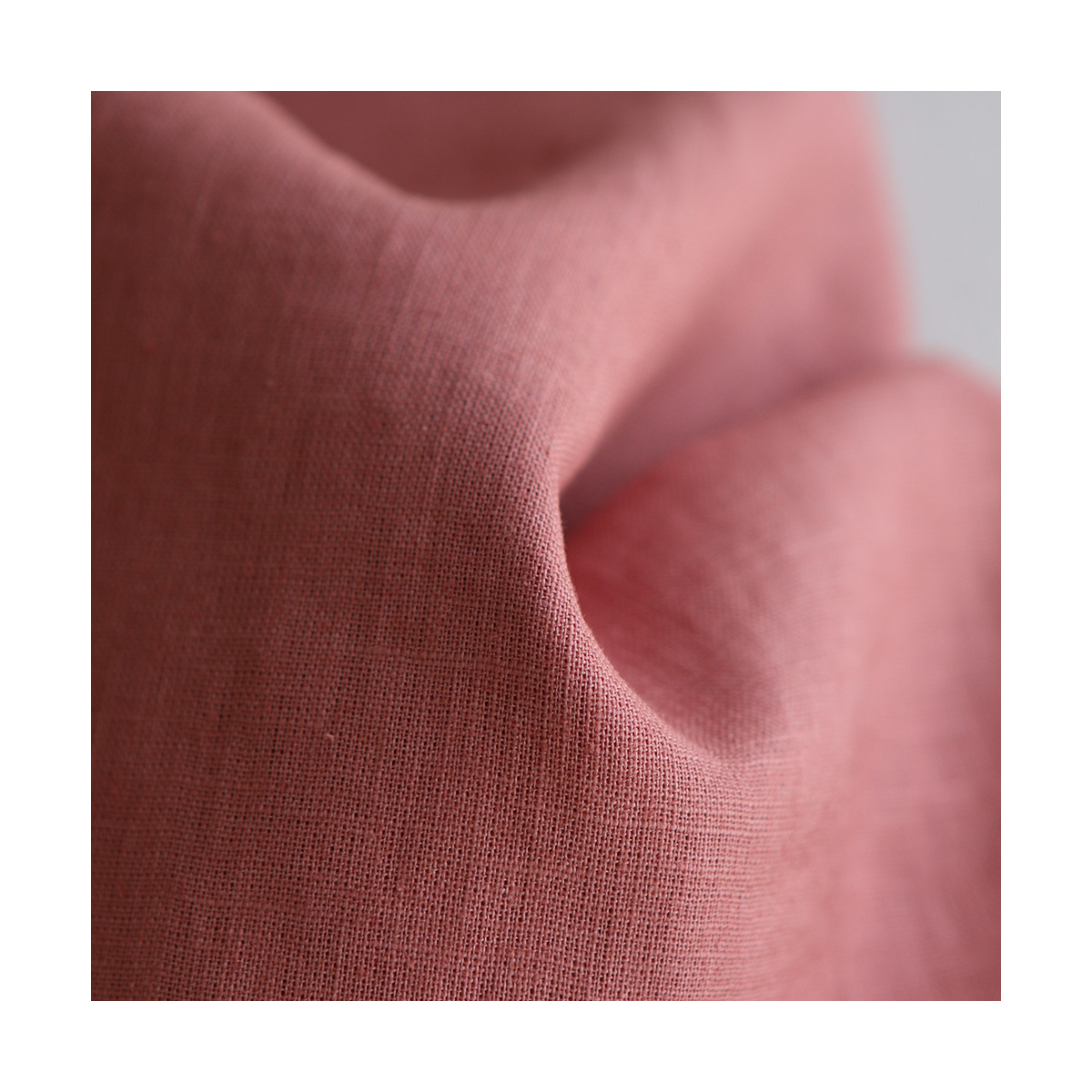 Lin lavé fin coloris argile rose