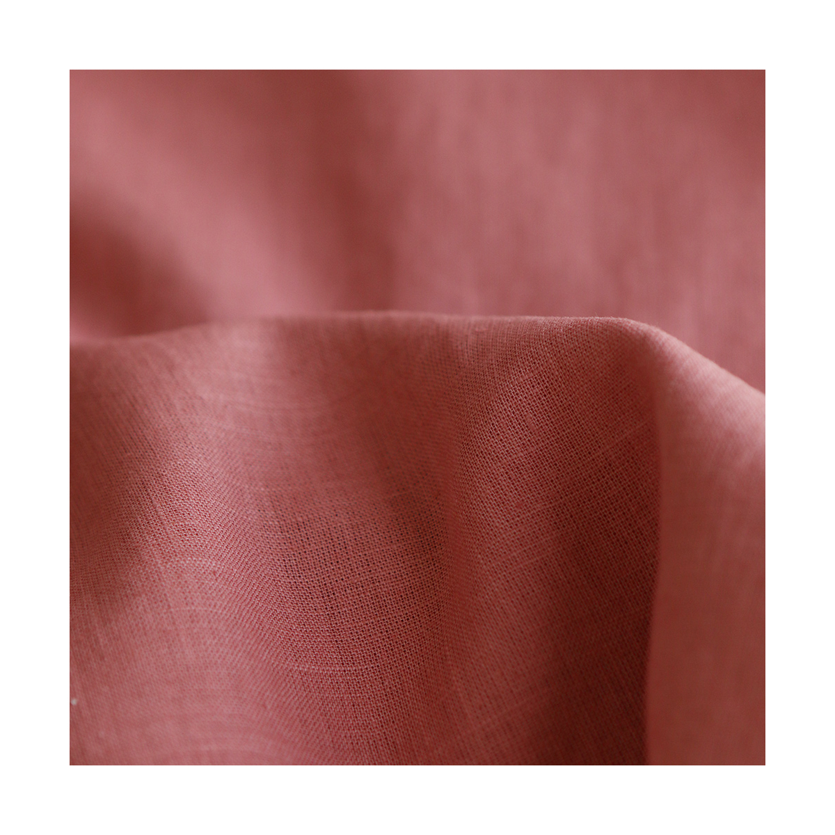 Lin lavé fin coloris argile rose