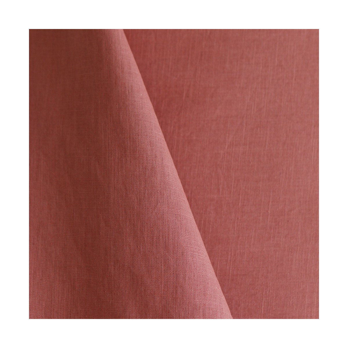 Lin lavé fin coloris argile rose