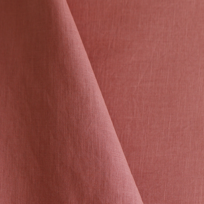 Lin lavé fin coloris argile rose