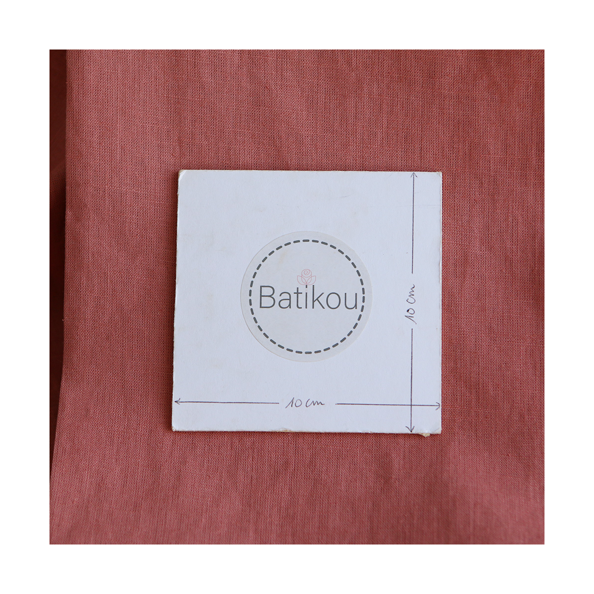 Lin lavé fin coloris argile rose