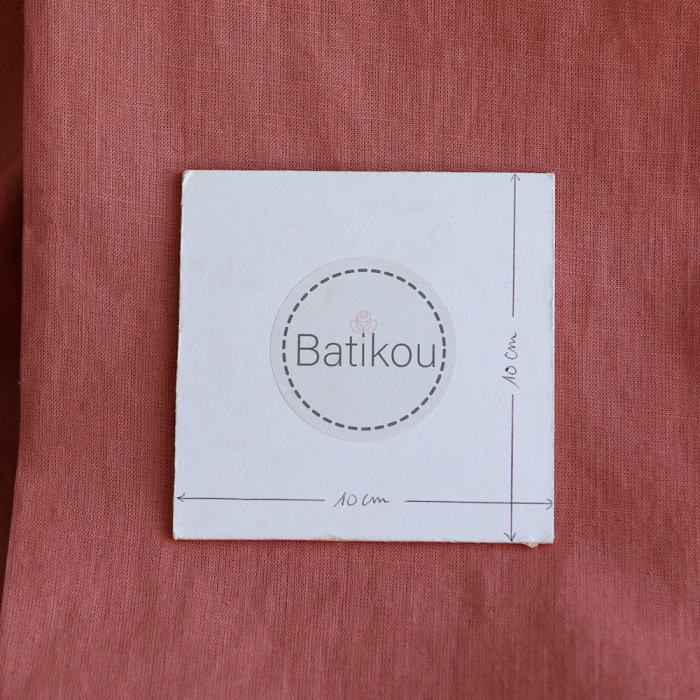 Lin lavé fin coloris argile rose