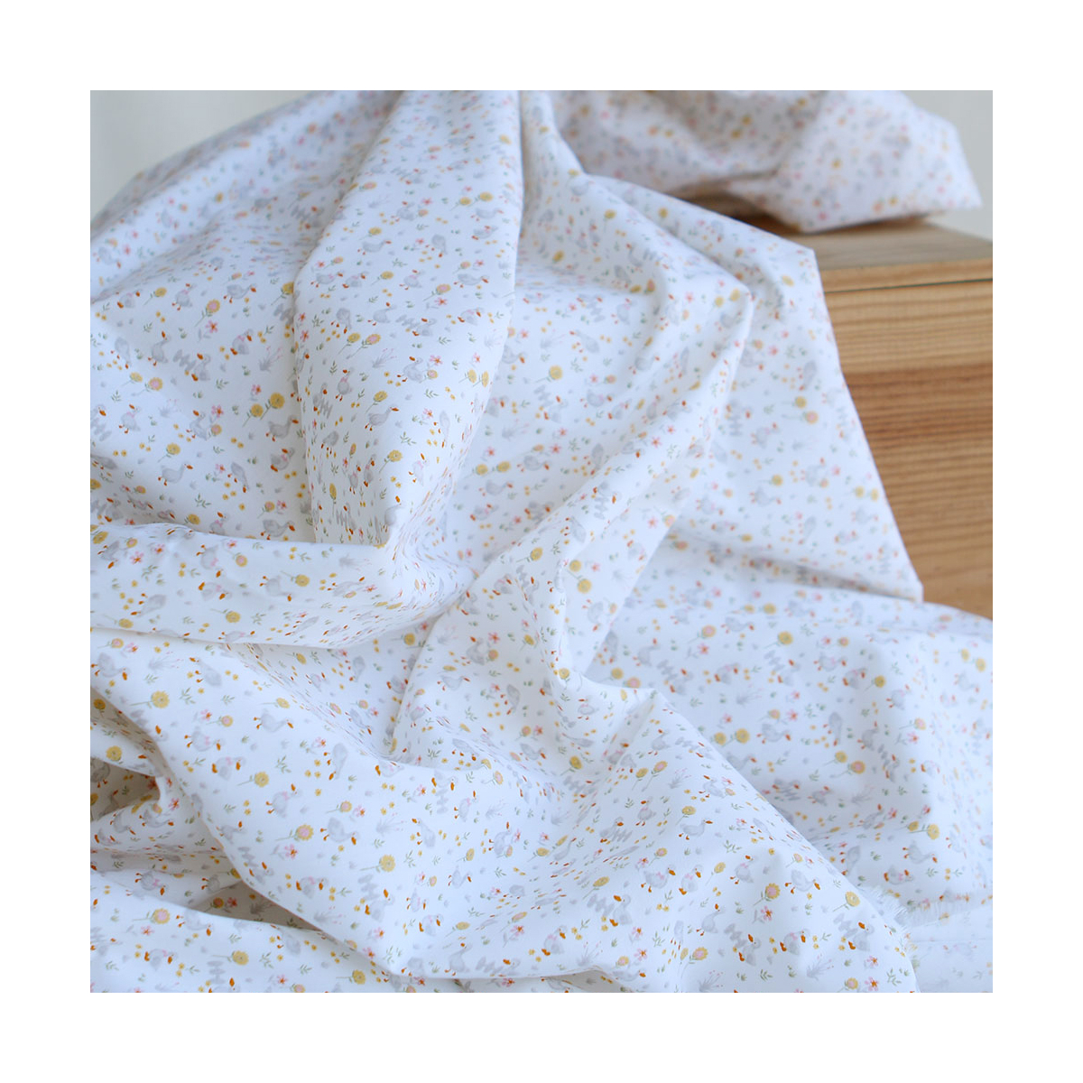 Otis - Popeline de coton BIO imprimé petits canards