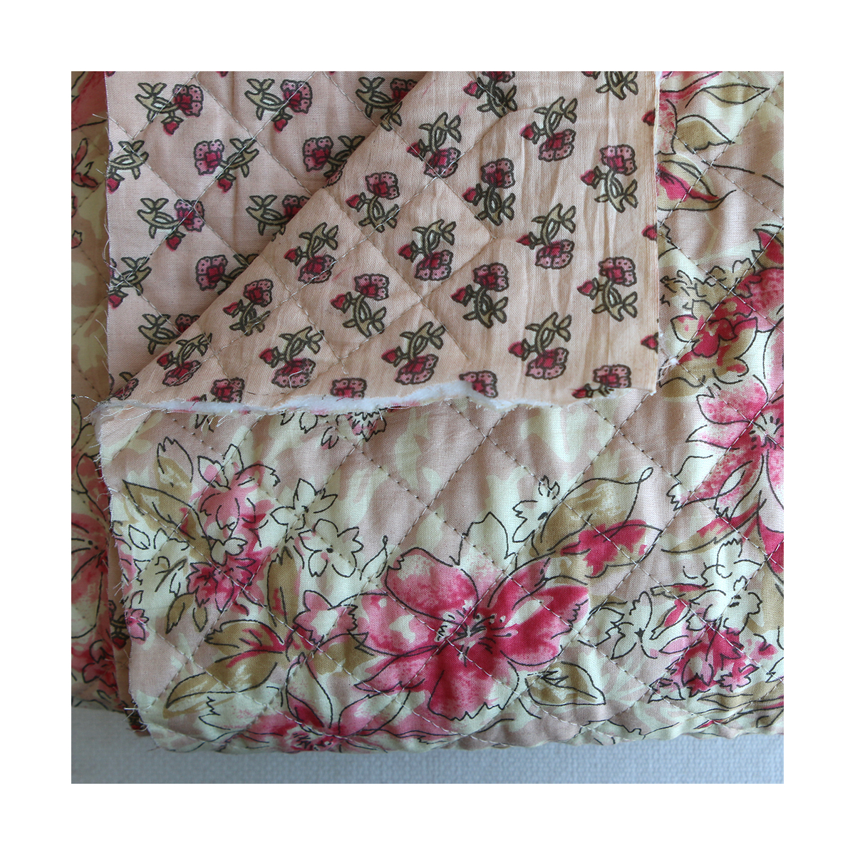 copy of Jamila - Tissu indien matelassé double face coton hand block largeur 100cm
