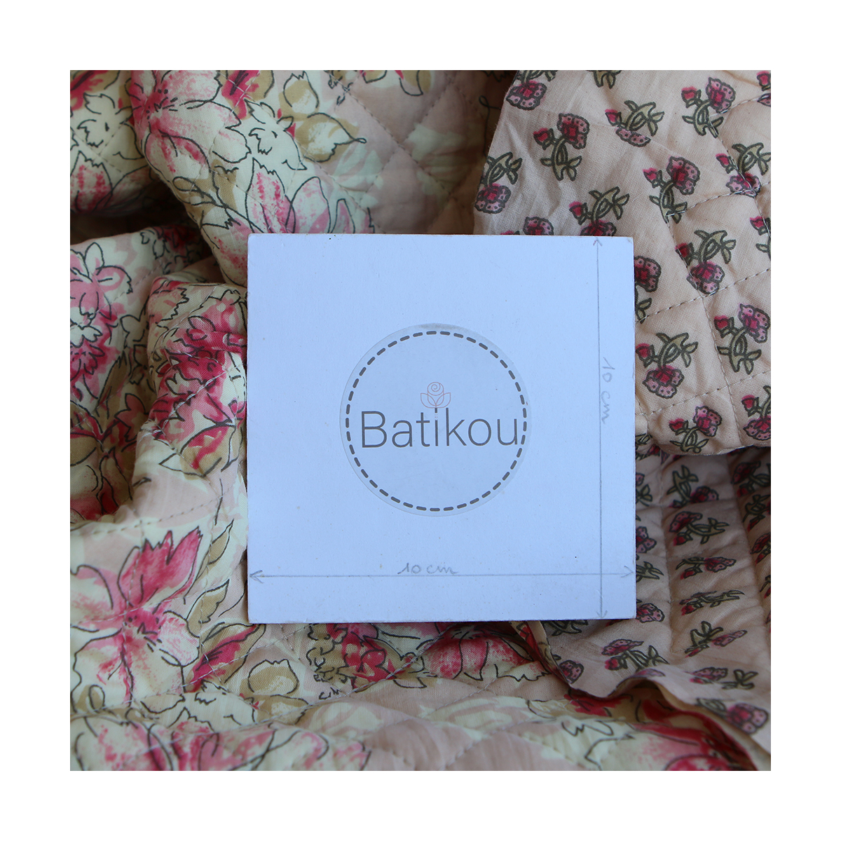 copy of Jamila - Tissu indien matelassé double face coton hand block largeur 100cm