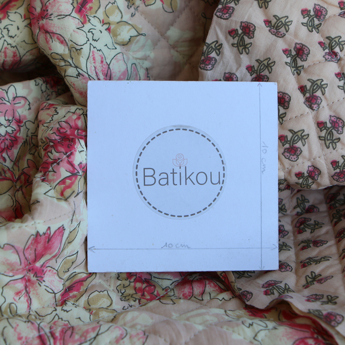 copy of Jamila - Tissu indien matelassé double face coton hand block largeur 100cm